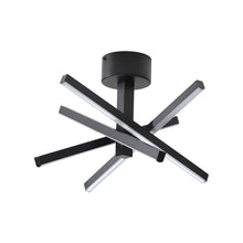 Load image into Gallery viewer, 12 Inch Modern LED Ceiling Light, Geometric Starburst Design with Black Finish for Living Room, Bedroom, and Hallways
