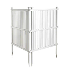 Load image into Gallery viewer, Privacy Screen Panels Kit  Air Conditioner Trash Can Enclosure  Vinyl  white color