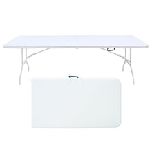 Load image into Gallery viewer, 6ft Folding Table, Portable Plastic Table for Camping, Picnics, Parties, High Load Bearing Foldable Table Black