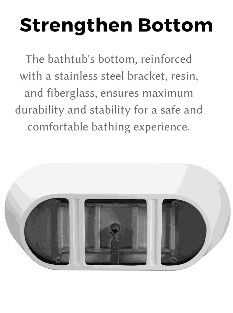 67" Acrylic Freestanding Bathtub, stand alone bathroom tub, Glossy White, Toe-tap Chrome Drain, cUPC Certified