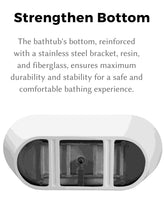 Load image into Gallery viewer, 67" Acrylic Freestanding Bathtub, stand alone bathroom tub, Glossy White, Toe-tap Chrome Drain, cUPC Certified