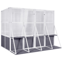 Load image into Gallery viewer, Greenhouse, Wooden Lean to Greenhouses for Outdoors, Heavy Duty Walk in Green House for Outside Winter, Large Hot House for Sunroom Storage Shed, Garden, Backyard(103.9''X98.4''X77.6'')