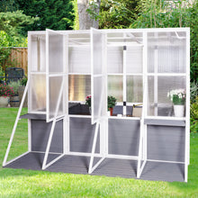 Load image into Gallery viewer, Greenhouse, Wooden Lean to Greenhouses for Outdoors, Heavy Duty Walk in Green House for Outside Winter, Large Hot House for Sunroom Storage Shed, Garden, Backyard(103.9''X98.4''X77.6'')