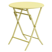 Load image into Gallery viewer, 3 Piece Patio Bistro Set of Foldable Round Table and Chairs, Yellow