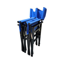 Load image into Gallery viewer, Folding Chair Wooden Director Chair Canvas Folding Chair Folding Chair 2pcs/set populus + Canvas (Color : Blue)