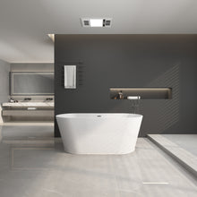 Load image into Gallery viewer, 67" Acrylic Freestanding Bathtub, stand alone bathroom tub, Glossy White, Toe-tap Chrome Drain, cUPC Certified