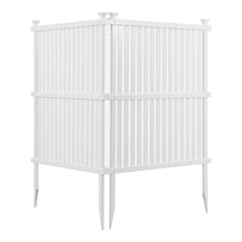 Load image into Gallery viewer, Privacy Screen Panels Kit  Air Conditioner Trash Can Enclosure  Vinyl  white color