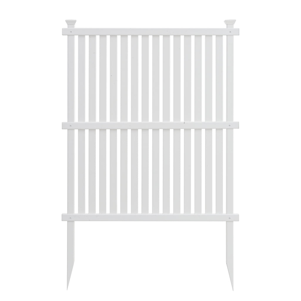 Privacy Screen Panels Kit  Air Conditioner Trash Can Enclosure  Vinyl  white color