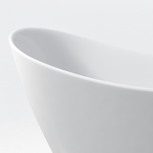 Load image into Gallery viewer, 59 "Acrylic freestanding tub, Gloss white,  with chrome overflow and pop-up Drain, CUPC Certified