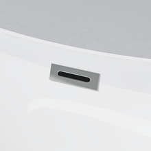 Load image into Gallery viewer, 59 "Acrylic freestanding tub, Gloss white,  with chrome overflow and pop-up Drain, CUPC Certified