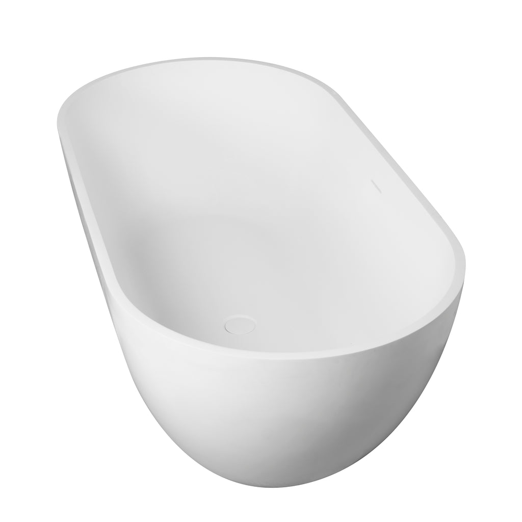 59 inch small size solid surface oval shape freestanding bathtub for the bathroom