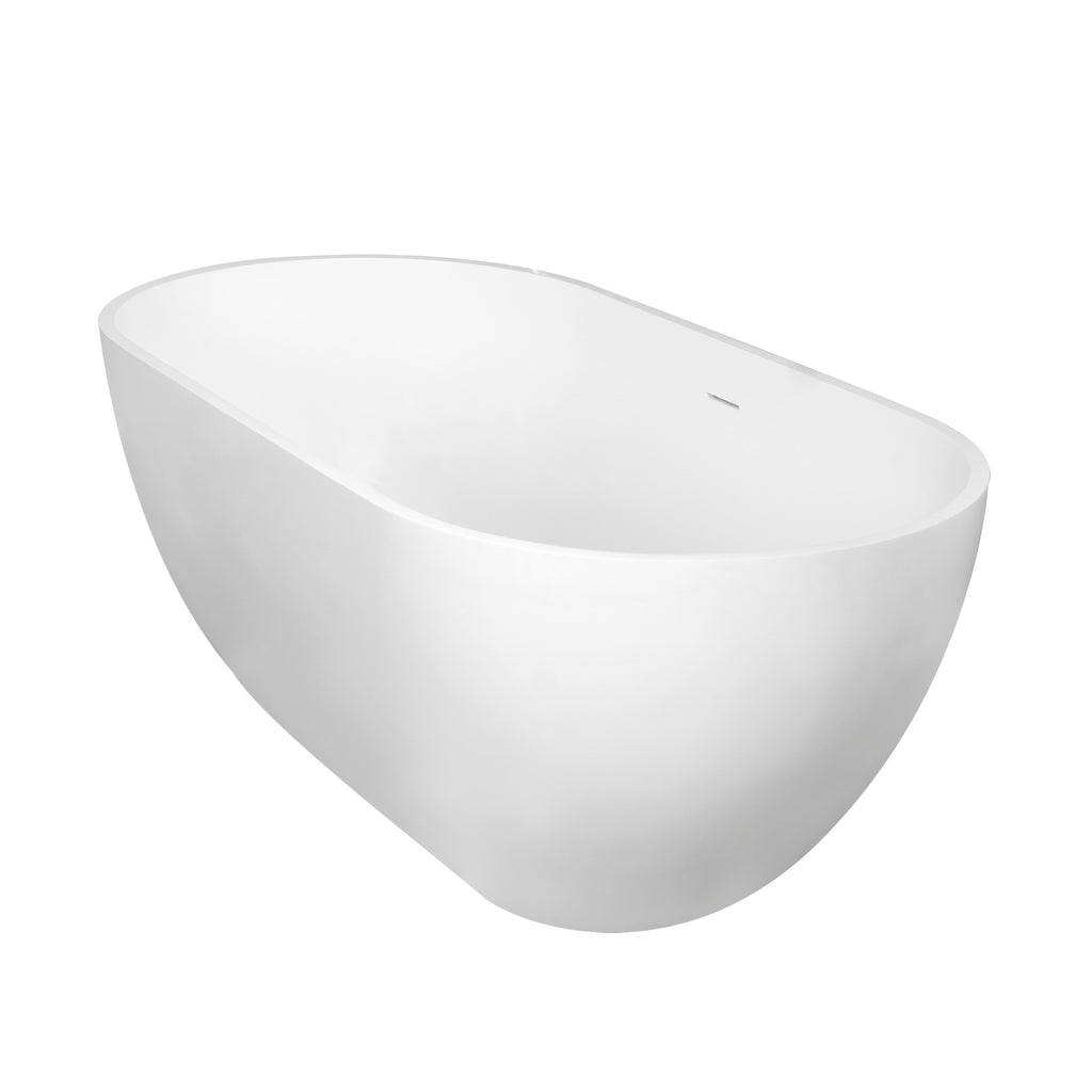 59 inch small size solid surface oval shape freestanding bathtub for the bathroom