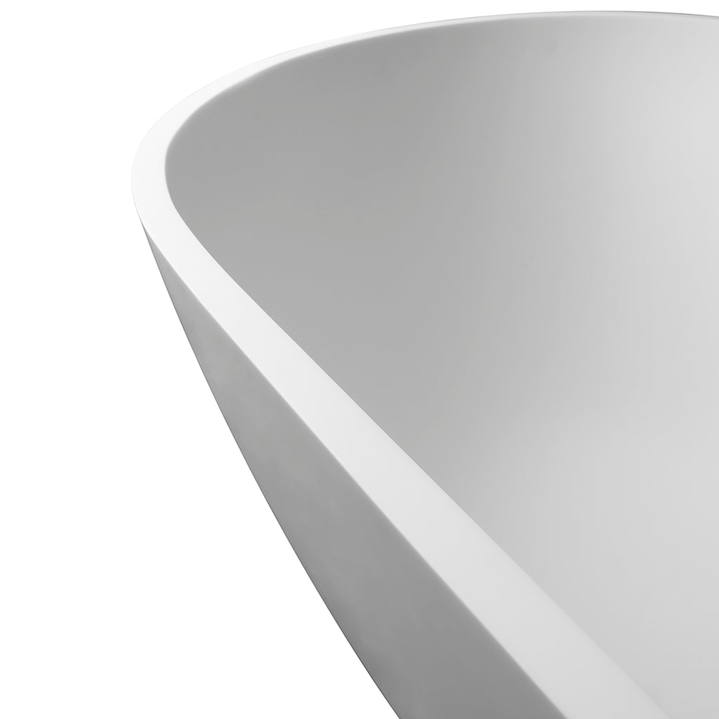 59 inch small size solid surface oval shape freestanding bathtub for the bathroom