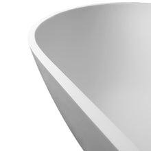 Load image into Gallery viewer, 59 inch small size solid surface oval shape freestanding bathtub for the bathroom