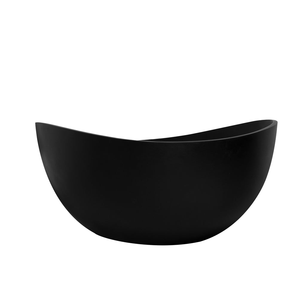 63 inch freestanding solid surface soaking bathtub for bathroom