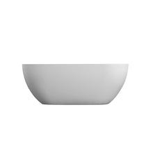 Load image into Gallery viewer, 59 inch small size solid surface oval shape freestanding bathtub for the bathroom