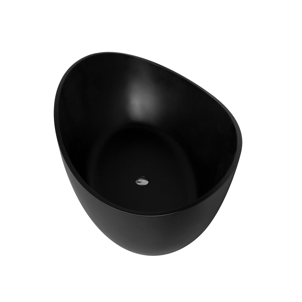 63 inch freestanding solid surface soaking bathtub for bathroom