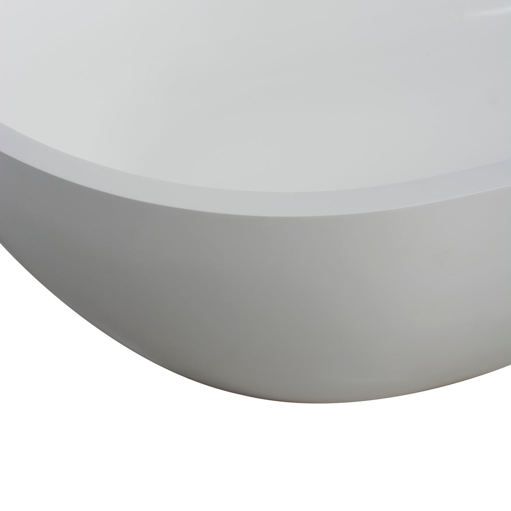 59 inch small size solid surface oval shape freestanding bathtub for the bathroom