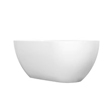 Load image into Gallery viewer, 59 inch small size solid surface oval shape freestanding bathtub for the bathroom