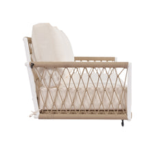Load image into Gallery viewer, TREXM 1-Piece Woven Rope Outdoor Swing Sofa with Soft Cushions Seating 2 for Patio, Courtyard and Balcony (Beige)
