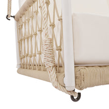 Load image into Gallery viewer, TREXM 1-Piece Woven Rope Outdoor Swing Sofa with Soft Cushions Seating 2 for Patio, Courtyard and Balcony (Beige)