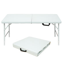 Load image into Gallery viewer, 6ft Folding Table, Portable Plastic Table for Camping, Picnics, Parties, High Load Bearing Foldable Table Black