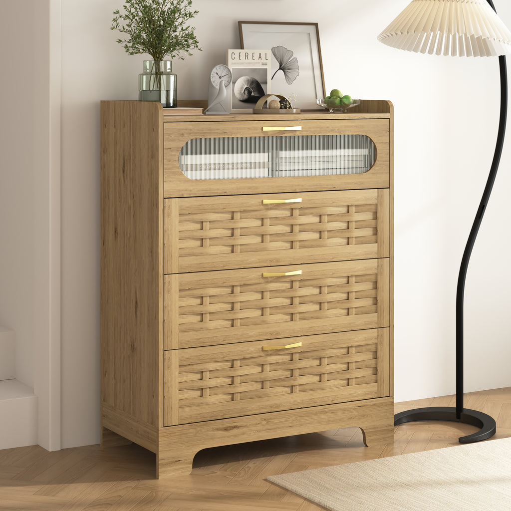 Wood 6 Drawer Dresser for Bedroom, Large Double Dresser with Wide Drawers, Modern Chest of Drawers,Storage Organizer Dresser,Nursery Dresser,for Living Room, Hallway, Bedroom, Kids Bedroom