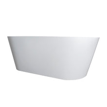 Load image into Gallery viewer, 67 inch freestanding solid surface soaking bathtub for bathroom