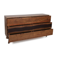 Load image into Gallery viewer, 59x16.5x31" Sierra Six Drawer Sideboard, Wood Credenza/Cabinets/Chests/Nightstands