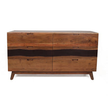 Load image into Gallery viewer, 59x16.5x31" Sierra Six Drawer Sideboard, Wood Credenza/Cabinets/Chests/Nightstands