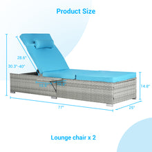 Load image into Gallery viewer, OUTDOOR  SOFA  PE RATTAN FURNITURE  DECK CHAIR GRAY RATTAN