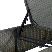 Load image into Gallery viewer, OUTDOOR  SOFA  PE RATTAN FURNITURE  DECK CHAIR GRAY RATTAN