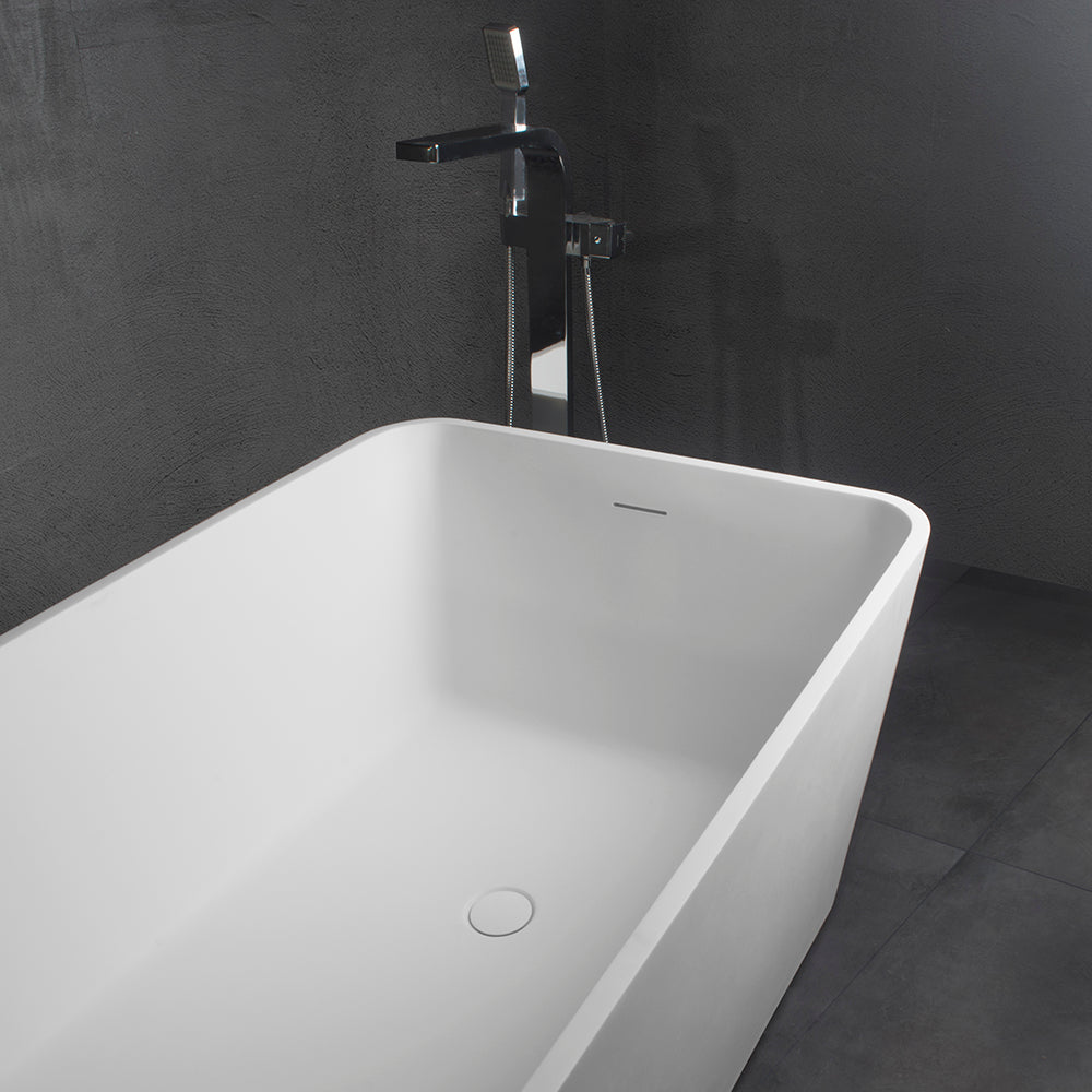 67 inch freestanding solid surface soaking bathtub for bathroom