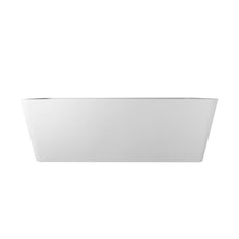 Load image into Gallery viewer, 67 inch freestanding solid surface soaking bathtub for bathroom