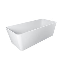 Load image into Gallery viewer, 67 inch freestanding solid surface soaking bathtub for bathroom