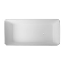 Load image into Gallery viewer, 67 inch freestanding solid surface soaking bathtub for bathroom