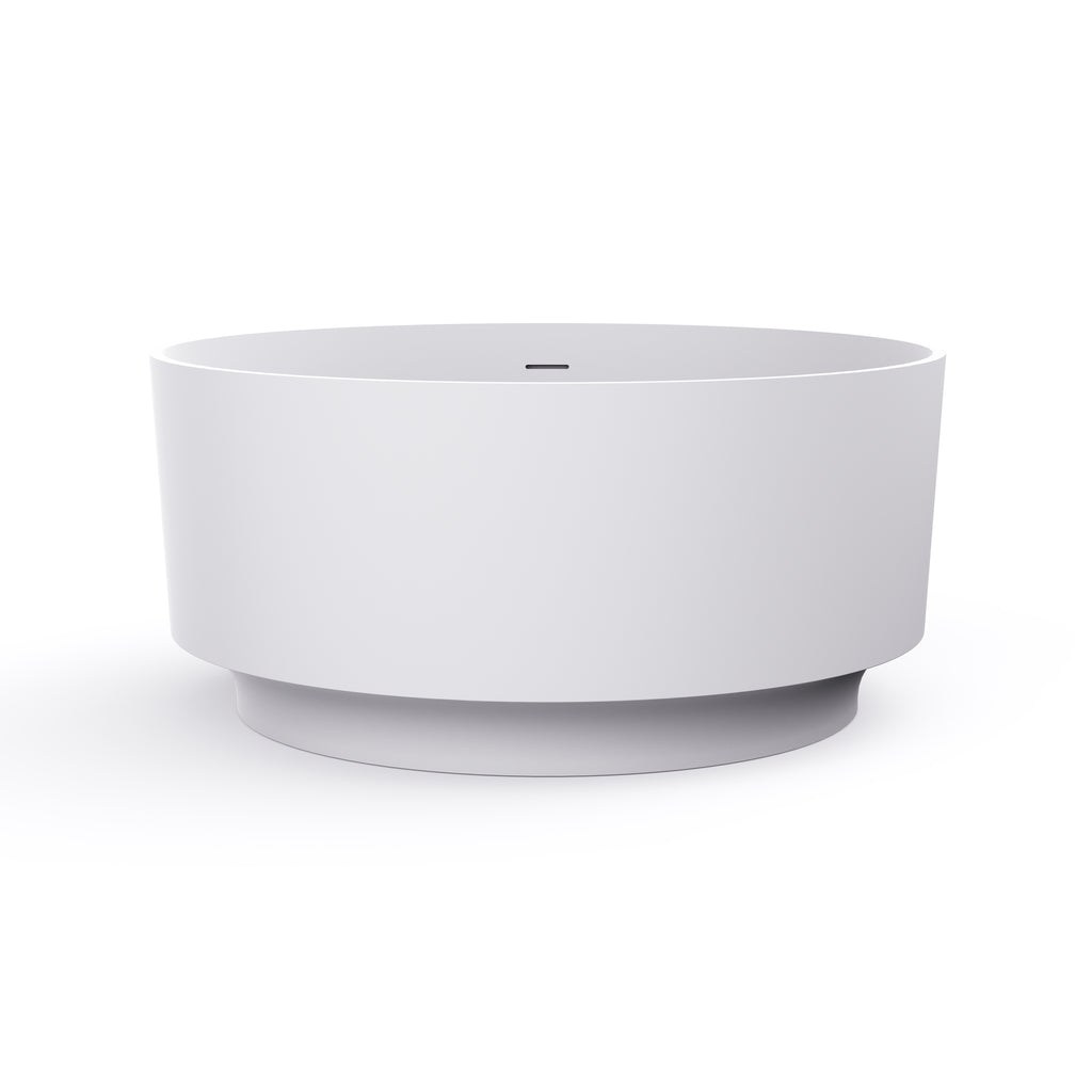49 inch round shape freestanding solid surface soaking bathtub for bathroom