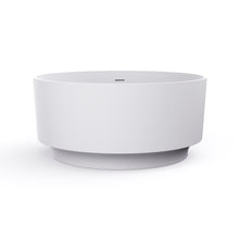 Load image into Gallery viewer, 49 inch round shape freestanding solid surface soaking bathtub for bathroom
