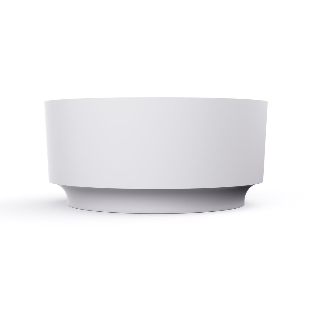 49 inch round shape freestanding solid surface soaking bathtub for bathroom