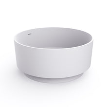 Load image into Gallery viewer, 49 inch round shape freestanding solid surface soaking bathtub for bathroom