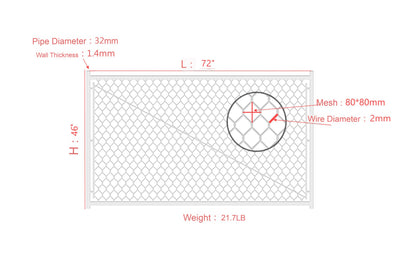Adjustable 3.8FT Chain Link Walk Gate Kit, Round Corner Frame Design, Heavy-Duty Galvanized Steel Outdoor Fencing Gate, DIY Fit for Garden, Patio, and Pool Decks