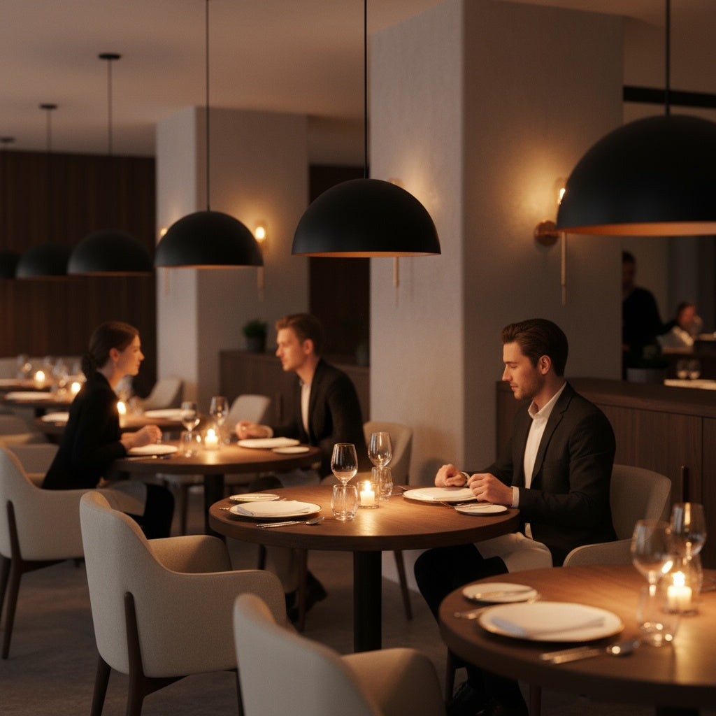 24 inch Diameter Integrated LED Black Pendant