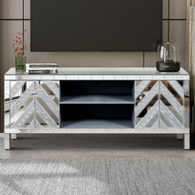 Load image into Gallery viewer, Storage Cabinet with Mirror Trim and M Shape Design Spliced Combination For Living Room, Dining Room, Entryway, Kitchen