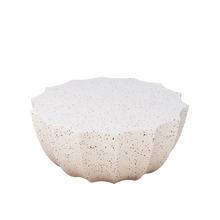 Load image into Gallery viewer, 35.43" Modern Outdoor and Indoor Waterproof Coffee Table, Durable MgO Cement Design, Suitable for Terraces, Gardens, Backyards and Living Rooms ( White)