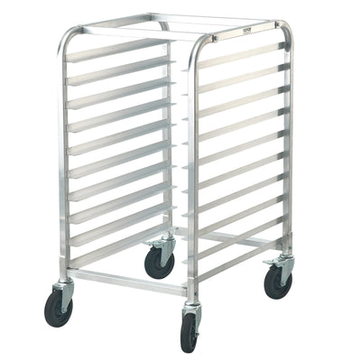 Bun Pan Rack, 10-Tier Commercial Bakery Racks with Brake Wheels, Aluminum Racking Trolley Storage for Half & Full Sheet, Speed Rack For Kitchen Home, Bread Baking Equipment, 26
