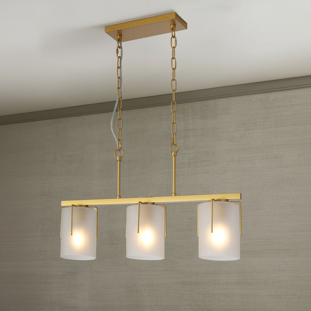 Modern Industrial Pendant Light with Clear Glass Shade, Adjustable Metal Pendant Lighting for Kitchen Island Dining Room Entryway, Easy Clean Glare-Free Home Light Fixture