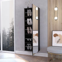 Load image into Gallery viewer, Connecticut Wall Mounted Shoe Rack, Mirror, Five Shelves, Ten Shoes Capacity