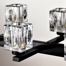 Load image into Gallery viewer, Chandelier for Dining Room, 10-Light Black Farmhouse Linear Pendant Light Fixture, Modern Crystal Hanging Lighting Chandelier for Kitchen Island, Bar, Long Table, G9 Bulb(10*G9*MAX 40W)