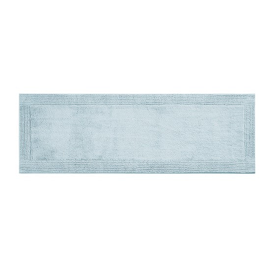 100% Cotton Tufted 3000 GSM Reversible Bath Rug Blue 24x72"