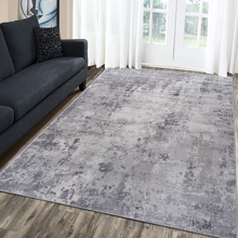 Load image into Gallery viewer, MARFI Collection 2.2X8. Light Grey / Abstract Runner Rug Modern, Contemporary, Non-Shedding &amp; Easy to Clean, Ideal for Living Room, Bedroom, Dining Space, 96*26 inch